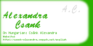 alexandra csank business card