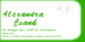 alexandra csank business card